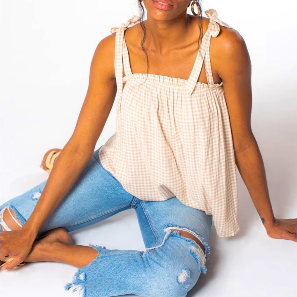 NWT LOVESTITCH brand Milla flirty tie shoulder tank